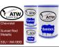 Preview: Chevrolet, Sunset Red Metallic, 53U / WA189D: 500ml Lackdose + 500ml Klarlack + 250ml Härter - Set, von ATW Autoteile West.
